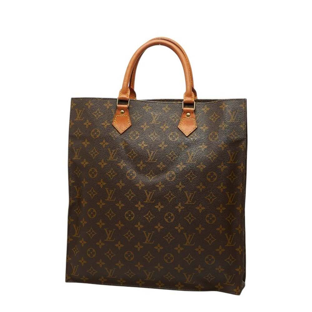 LOUIS VUITTON Authentic Brown Monogram Leather Tote Bag - Picture 2 of 14